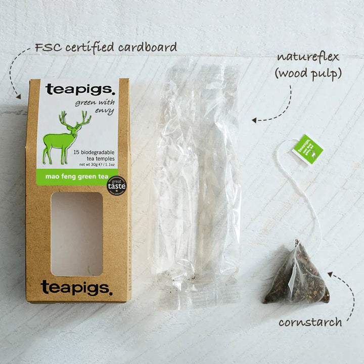 teapigs - mao feng green tea - 50 biodegradable bags